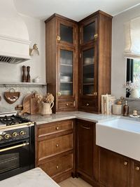 Our Modern European Kitchen Reveal with Wood Stained Cabinets - BREPURPOSED