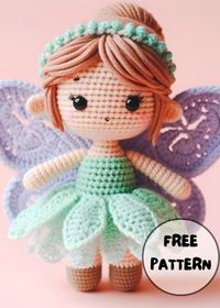 Crochet Doll In Fairy Dress Amigurumi Free Idea - Yours Crafts