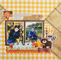 "Hello Fall" layout by Becki Adams with the "A Perfect Autumn" collection by #EchoParkPaper