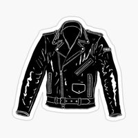 "Leather Jacket" Sticker for Sale by GASOLINE DESIGN | Redbubble