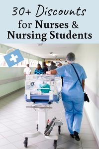 30+ Discounts for Nurses and Nursing Students #bradsdeals #nurse #nursing #nursingschool #nursediscounts #discount #premed #medical #studentdiscount