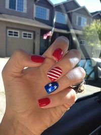 simple 4th of July nail idea