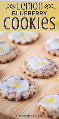 These delicious Lemon Blueberry Shortbread Cookies are perfect for Christmas. Dried blueberries are distributed throughout the shortbread cookie and they are topped off with lemon glaze and lemon zest. A light and refreshing lemony cookie for the holidays and they look very elegant!!