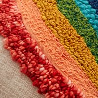 Tufted Rainbow Cotton Throw Pillow - World Market