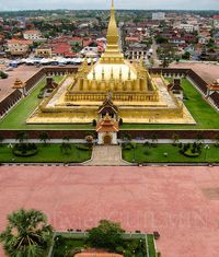 Pha That Luang . Vientiane Laos