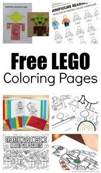 You'll find more than 15 free LEGO coloring pages for kids (and adults!) #coloringpages #lego #legocolorpages #preschool #coloring #finemotorskills #handsonlearning