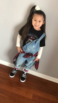 Toddler, kids grunge, 90s, overalls, vans