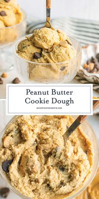 Indulge in small bowl of heaven: eggless Single Serve Peanut Butter Cookie Dough ready in just a few minutes. You know you want some!