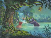 DISNEY LIMITED EDITION: AT HOME IN THE WILD Michael Humphries MEDIUM: Hand-Embellished Giclée Print on CanvasSIZE: 18" x 24"EDITION SIZE: 50ARTIST: Michael HumphriesSIGNED: Hand-Signed by ArtistSKU: DFA-LE-ATHOMEWILD ABOUT THE IMAGE: Inspired by Walt Disney’s 1967 Animated Film The Jungle Book ﻿and features Mowgli and his friends playing in the jungle pond. ABOUT THE MEDIUM: Limited edition prints are reproductions of an original piece of art work. The giclée prints on canvas are museum quality