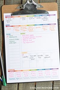 weekly planner printable 12