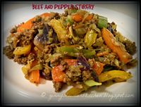 Ginny's Low Carb Kitchen: BEEF AND PEPPER CURRY STIRFRY