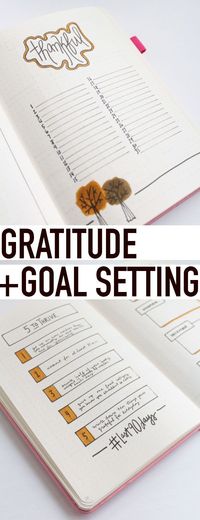 Use your bullet journal as place to exercise GRATITUDE and do some GOAL SETTING