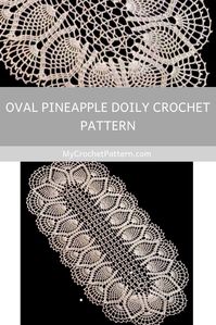 Oval pineapple doily crochet pattern ❤️ MyCrochetPattern