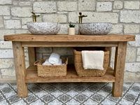 Bathroom Rustic Vanity Wood Farmhouse Decor, Farmhouse Vanity Bathroom Reclaimed Wood Decor, Rustic Wood Vanity Bathroom - Etsy