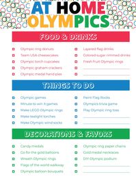 The best Olympics party ideas! Decorations, food, games, and more!