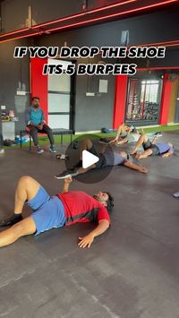 BEAST FITNESS STUDIO on Instagram: "CHALLENGE # 1
 If you drop the shoe, it’s 5 burpees! 🤣 We tackled Turkish get-ups after a killer workout, and trust me, it was fun! Sorry, Prince Bhai—for the capture! 🙏 But he crushed the challenge on his second attempt brilliantly! 💪 It’s all about mind and muscle coordination. Keep pushing, team! #BeastFitness #ChallengeAccepted"