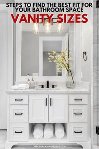 Whether you're updating your existing vanity or undergoing a full-on bathroom renovation, making sure you have the right size for your vanity is key to a functional bathroom layout. Follow these four easy steps to find the perfect vanity size for your space.