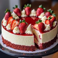 Chef Bobby Flay | Red Velvet Strawberry Cheesecake ❤️ 🍰🍓 | Facebook