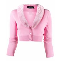 𓃭 on Twitter: "Blumarine faux fur cropped cardigan… "