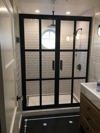 Gridscape Double Swing French Doors by Coastal Shower Doors