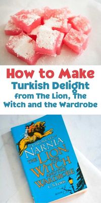 A recipe for kids to make inspired by the book The Lion, The Witch and the Wardrobe. This traditional treat of Turkish Delight is given by the Witch in the story to Edmund and is easy to make with tweens and teens.