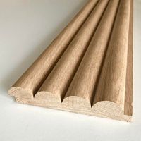 Timeline Wood 6-in x 72-in Beaded Fluted Round Wood Wall Panel (4-Pack) in the Wall Panels department at Lowes.com