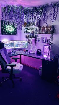 #gaming #pcgaming #setup #purple  #purpleaesthetics #purplewhitesetup #whitesetup