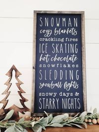 Winter Sign, Winter Favorites Sign, Winter Words List Sign, Wood Sign, Snowman Sign, Winter Decor, Christmas Home Decor, Farmhouse Sign,gift - Etsy