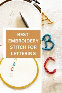 BEGINNER TUTORIAL FOR THE BEST EMBROIDERY STITCH FOR LETTERING | DIY | TUTORIAL