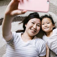 Mothers sharing moments with children or snapping pics of their kids is going to be a part of Mother's Day for most women. Don’t shy away from including this kind of imagery in Mother's Day campaigns.