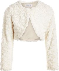 Amazon.com: Bonnie Jean Girls Size 12M-16 Faux Fur Swirl Shrug Sweater Jacket (Ivory-Ivory, XL-14-16): Clothing, Shoes & Jewelry