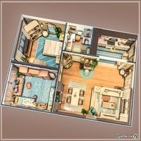 Welcome to another speed build in The Sims 4! This small family apartment is located in Evergreen Harbor and can fit up to 4 sims + 1 cat!