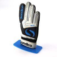 Acrylic display stand designed to hold a Goalkeeper Glove, perfect for us in the home or a retail setting to show off signed memorabilia or products for sale. #boboandbob #acrylic #acrylicdisplay #sportsmemorabellia #solidacrylic #gifting #ukmade #goalieglovestand #glovedisplay #footballdisplays #office