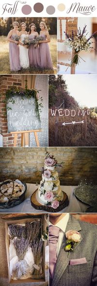 fall mauve and lavender romantic rustic wedding colors#weddingcolors#mauve