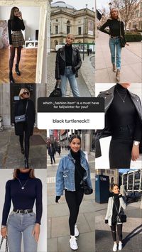 Black turtleneck styling mood board