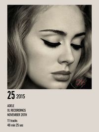 minimal aesthetic polaroid album poster for twenty five by adele