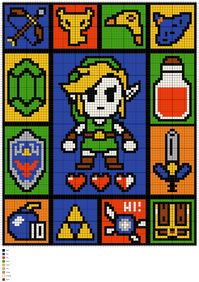 Check out my new C2C Legend of Zelda crochet blanket pattern. Designed by Magic Yarn Pixels