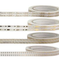 Now In Stock Full Rolls Thin Washi Tape, Choose Your Designs White And Gold Foil…