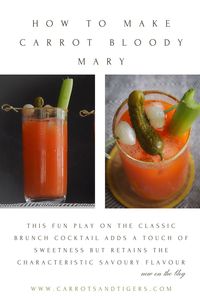 No fan of tomato juice? Make it a Carrot Bloody Mary. This play on the classic cocktail adds a touch of sweetness but retains the characteristic savoury flavour. 
