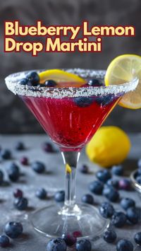 This cocktail blends the tartness of lemon with the sweetness of blueberries and the smoothness of vodka, creating a delightful drink. Enjoy your crafting!  #blueberrylemondropmartini via @mybartender