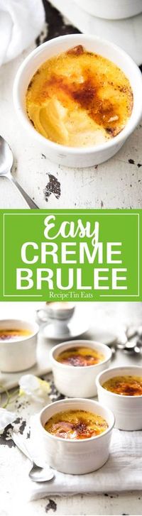 This rich, silly smooth Creme Brûlée is a chef recipe, is crazy easy and requires just cream, vanilla, eggs and sugar. www.recipetineats.com