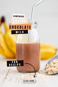 🥛🍫 Healthy Homemade Chocolate Milk – A delicious treat kids will love! Made with just a few simple ingredients, this easy recipe is perfect for parents looking for a nutritious alternative to store-bought chocolate milk. It's great for an after-school snacks or a quick boost during busy days. Ready in minutes! 🕒 #HealthyDrinksForKids #HomemadeChocolateMilk #EasyRecipesForParents #KidFriendlySnacks #HealthySnacksForKids