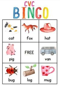 CVC Words BINGO Game Boards: Use these CVC Bingo Boards to give your students extra phonics practice! Playing BINGO is an engaging way to make learning fun. These CVC Word Bingo board printables are super easy to prep and BINGO is always a hit!