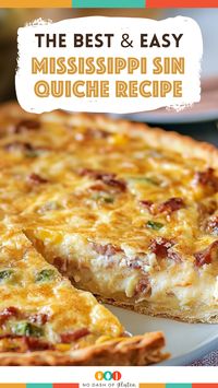 Looking for a savory, indulgent dish? Try this Mississippi Sin Quiche Recipe! Loaded with diced ham, creamy cheeses, and a hint of heat, it’s perfect for breakfast, brunch, or dinner. Ready in just over an hour, this quiche is both easy and delicious. Pin now and make it your next favorite comfort food! Click through for the full recipe!