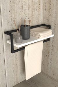 Towel Rack Bathroom Shelf Modern Fixed Shelf With Metal Frame Wooden Towel Holder Kitchen Home Organizer Multi-purpose Shelf Home Gift - Etsy Canada