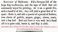 World Turn'd Upside Down: Historical Food Fortnightly: 1700s Mushroom Ketchup