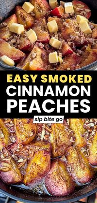 Craving a smoked dessert that will satisfy a sweet tooth? Try these easy Traeger smoked cinnamon peaches with honey and pecans – a simple yet decadent treat that’s perfect over ice cream or straight from the skillet!