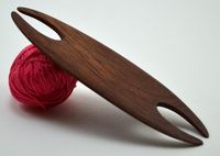 Small Handcrafted Shuttle For Tablet/Card Weaving - Mahogany by thewienerdogranch