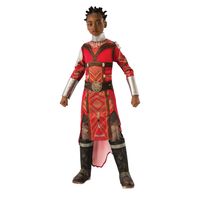 Girl’s Marvel Black Panther Wakanda's "Dora Milaje" Halloween Costume Large 12-14 This Adorable Red Black Panther Wakanda's "Dora Milaje" Halloween Costume Is Sure To Be A Favorite! Girl's Sizes Includes: Tunic With Attached Gauntlets, Belt, Pants With Attached Boot Tops Great For Halloween Or Dress Up! 100% Polyester