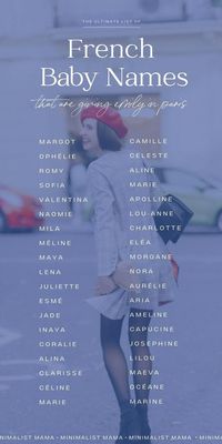 Love the idea of rare names for your little bébé and considering French baby names? This French girl names list is full of so many totally UNDERUSED and seriously romantic girl names -  baby names that you haven't heard before, but that are just dripping with class & sophistication! If you love different baby names, you can not MISS this set of hand-picked french names for 2024!